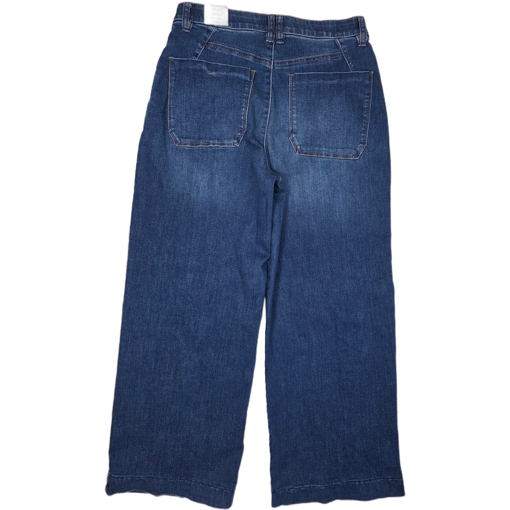 Wit & Wisdom Wyatt Skyrise Ab-solution Wide Leg Jeans Dark Wash 27" Inseam - Picture 7 of 10